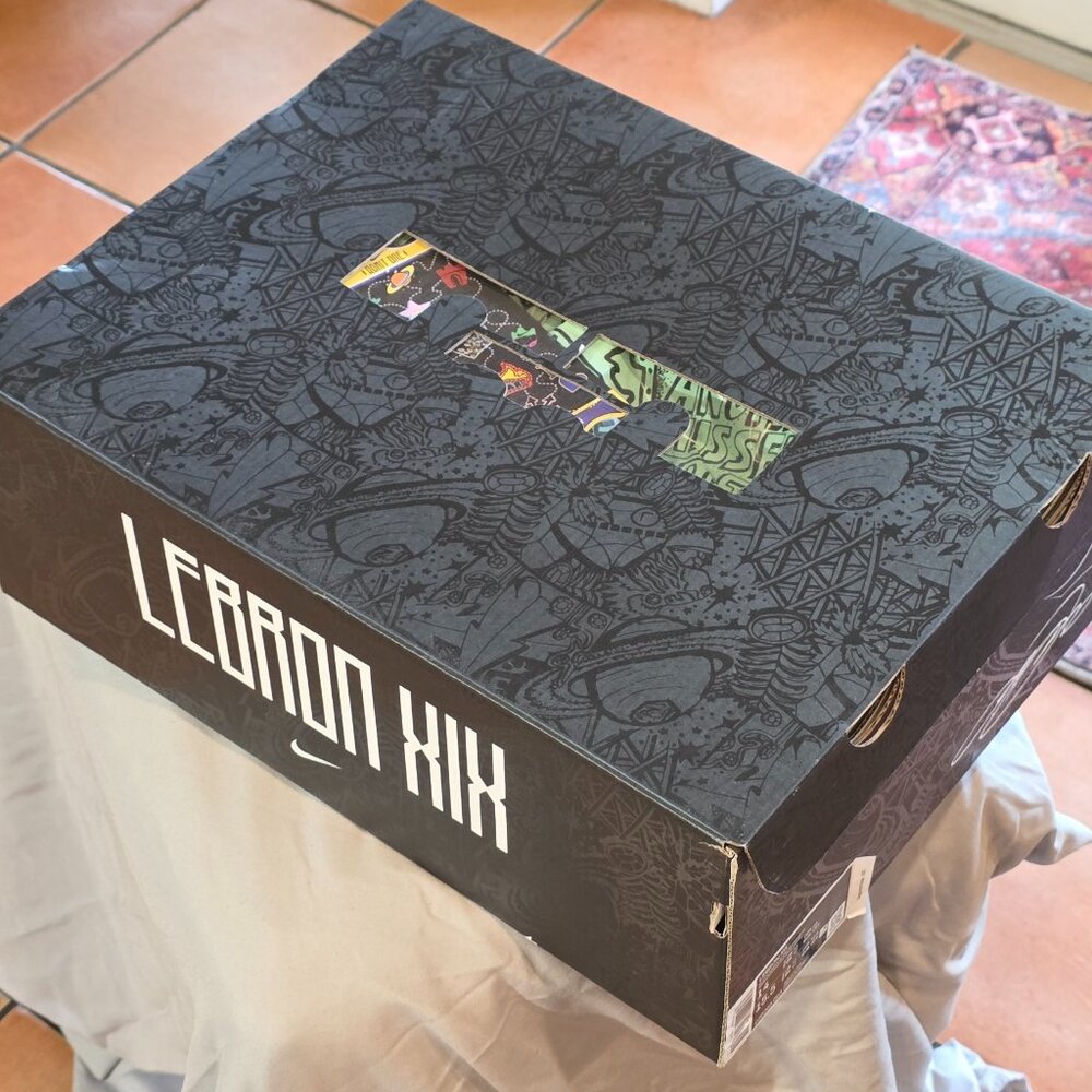 Nike Lebron 19 in Black and Green Glow/Anthracite Colorway (Men's Size 14)